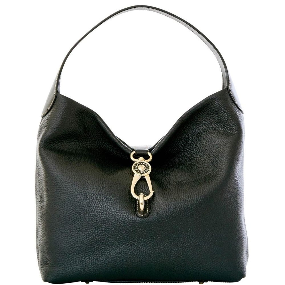 Dooney & Bourke Pebble Logo Lock Hobo Bag